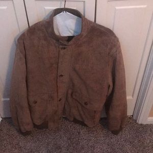 VINTAGE Brown Suede Men’s Moto Bomber